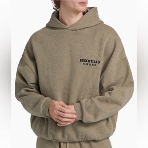 Fear of God Essentials Fleece Hoodie- Heather Gray